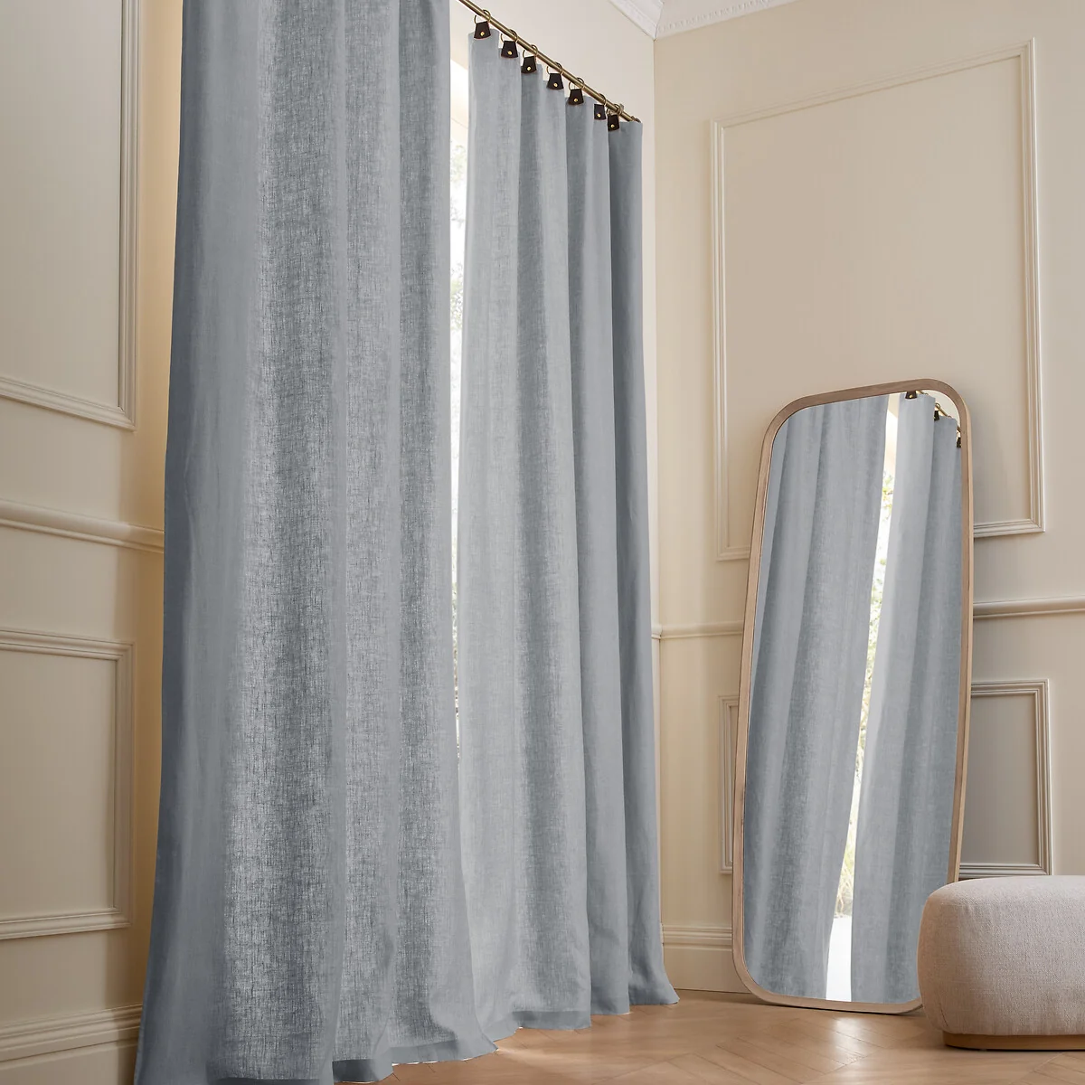 Private Lined Washed Linen Curtain – image 1