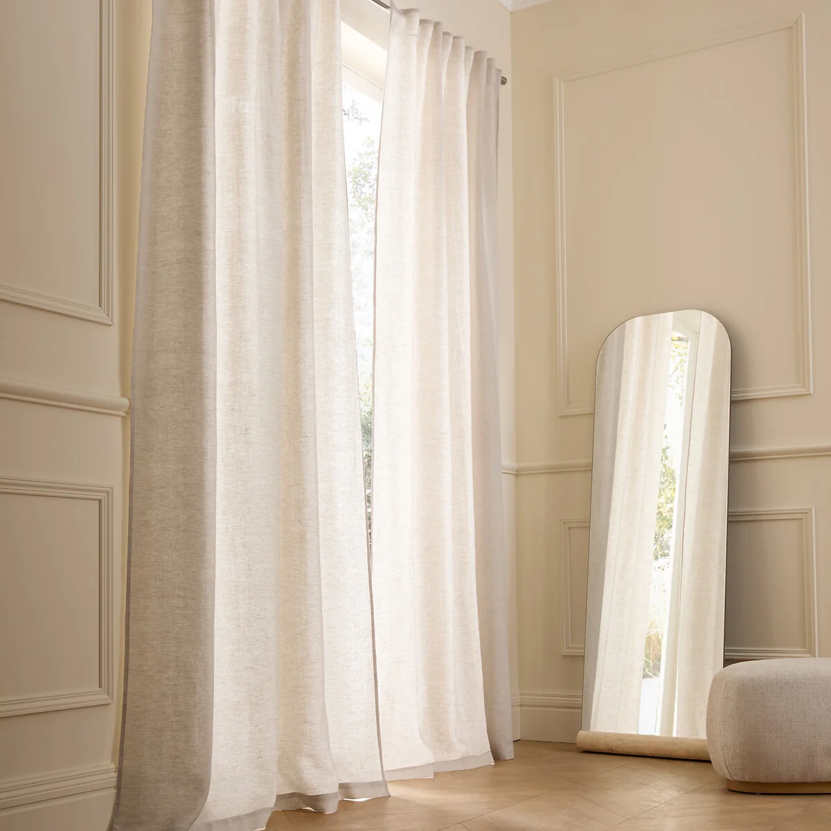 Private Ruffled Washed Linen Curtain – image 2