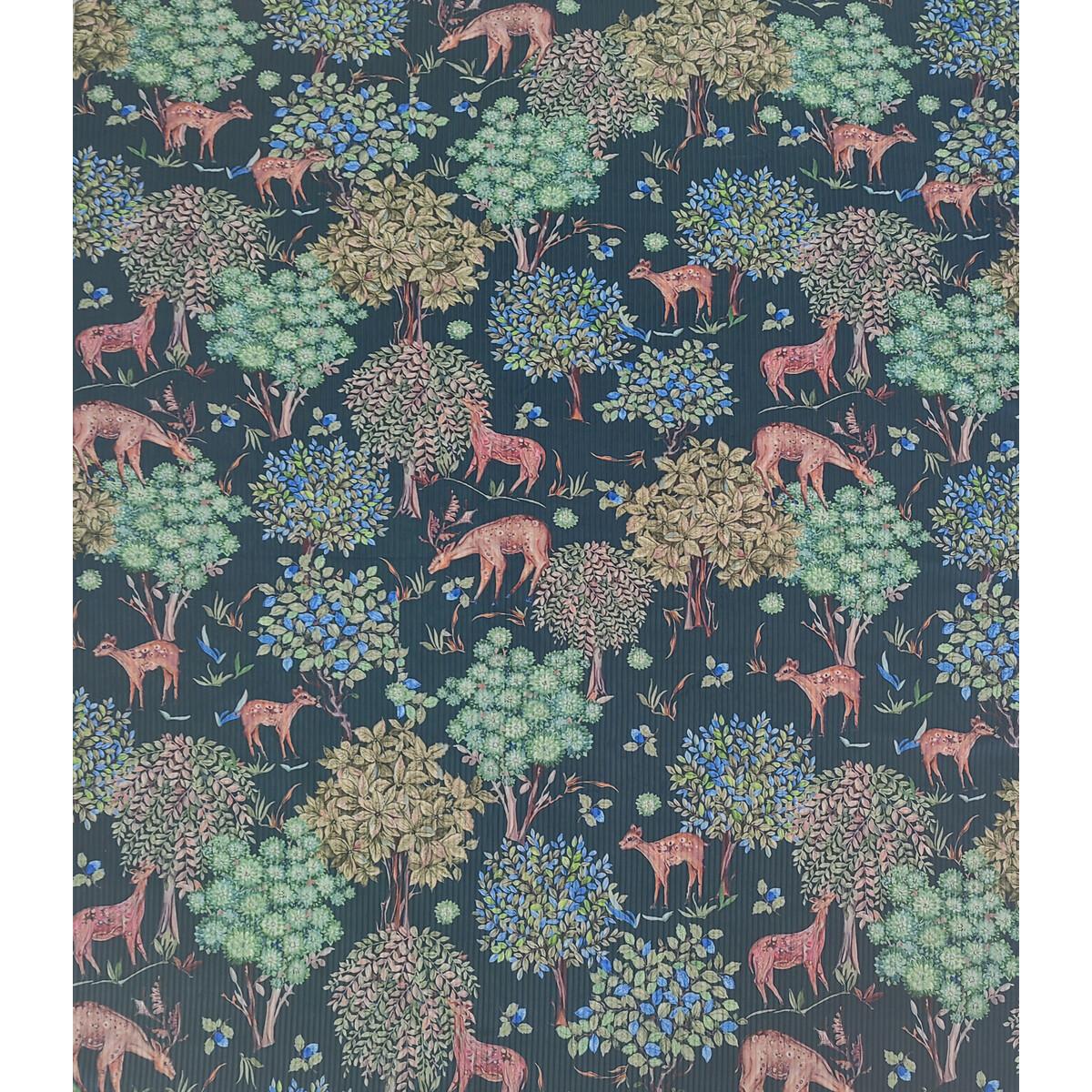 Forest Deer Print Lined Pencil Pleat Curtains – image 6