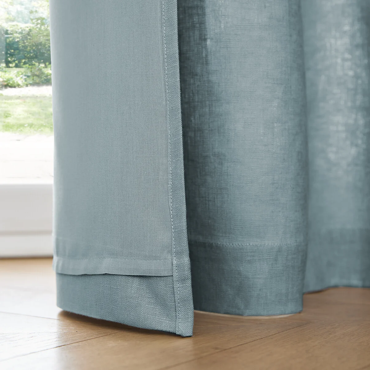 Private Single Lined Pre-Washed Linen Curtain with Eyelets – image 7