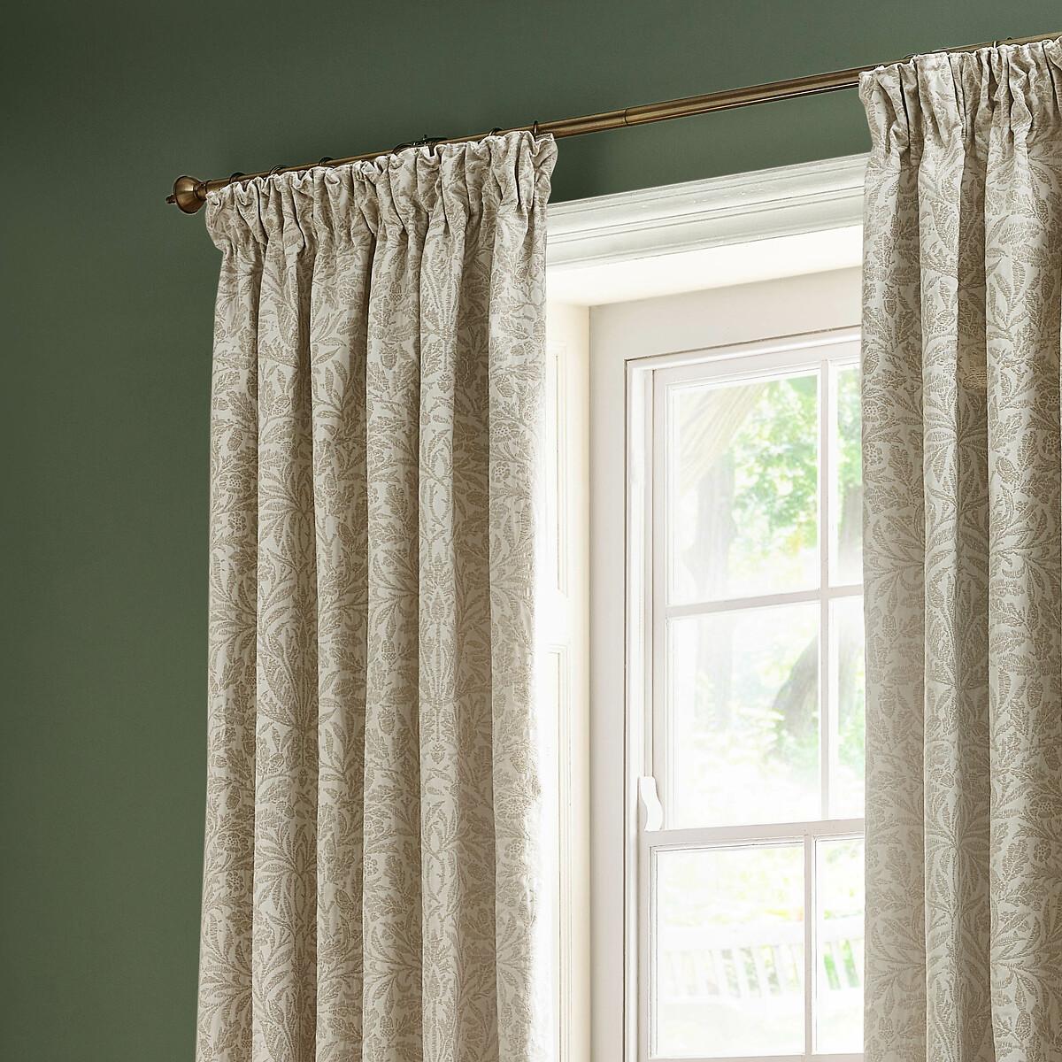 Acorn Tonal Jacquard Pencil Pleat Curtains – image 2