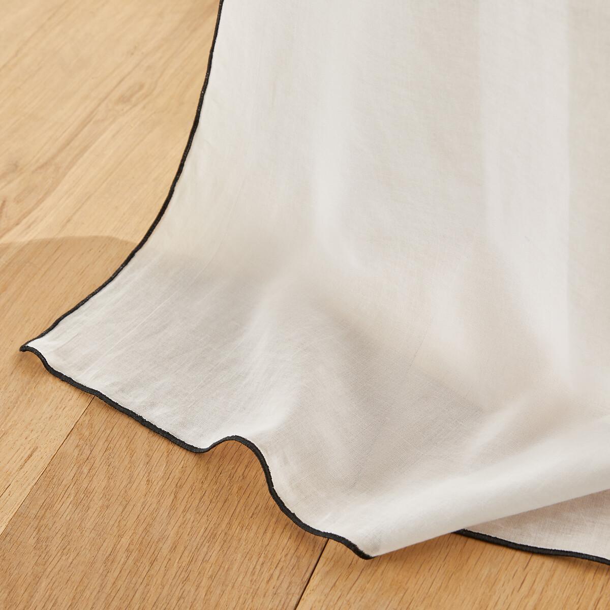 Halka 100% Organic Washed Cotton Voile Sheer Curtain Panel – image 4