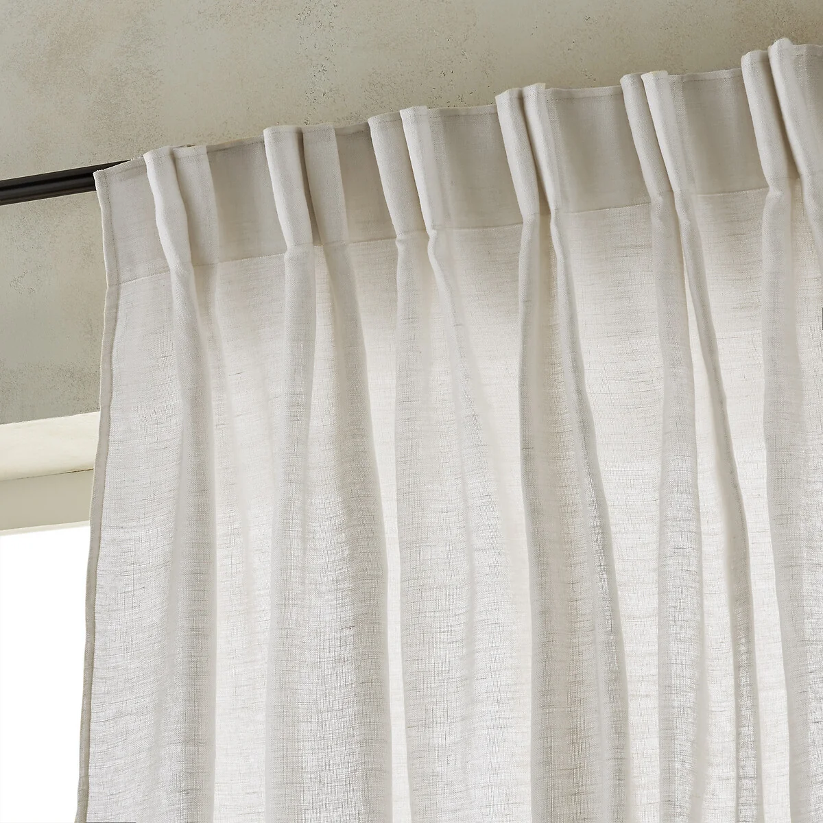 Colin Pure Linen Curtain with Flemish Pleats – image 3