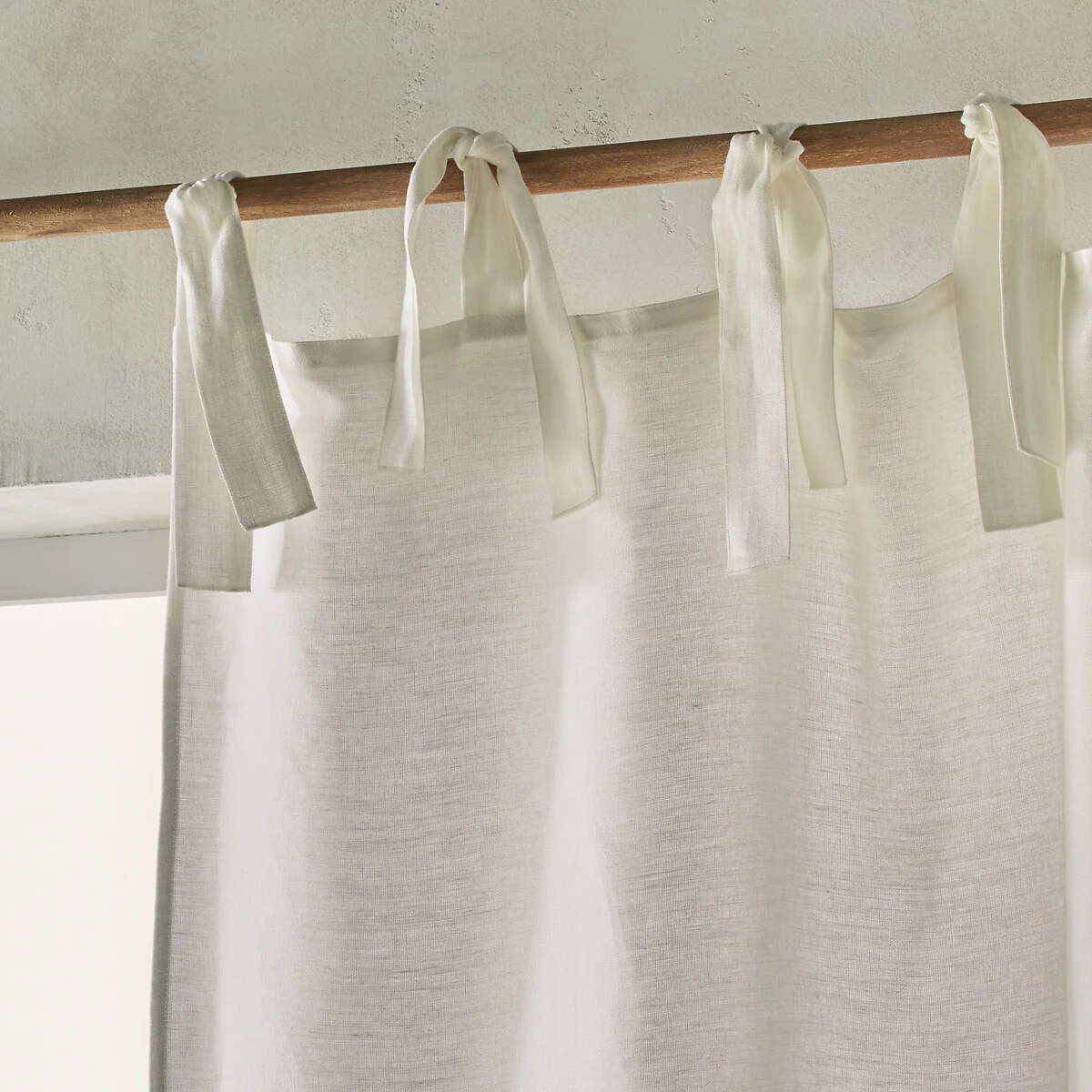 Colin Linen Lined Curtain with Ties – image 3