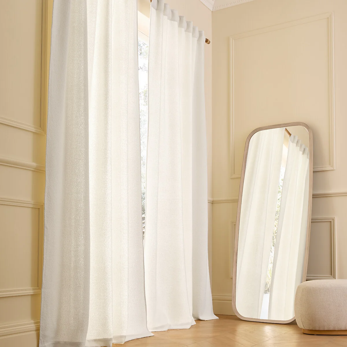 Belvini Curtain in Fleece with Hidden Tabs – image 1