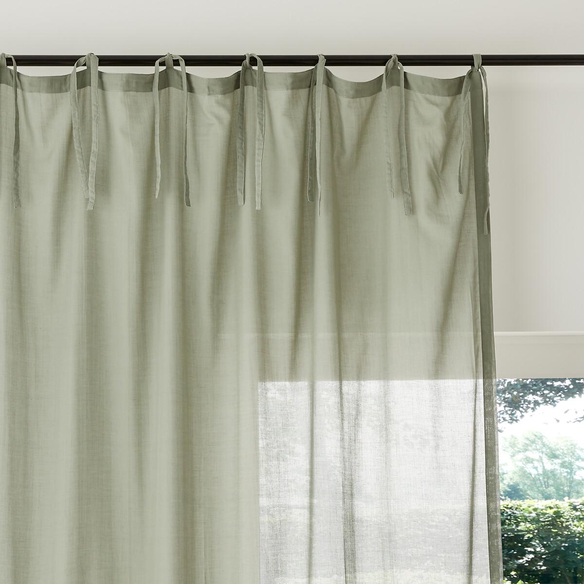 Scenario Tie-Finish Sheer Curtain Panel – image 2
