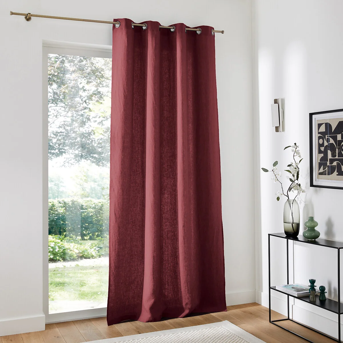 Onega Washed Linen Curtain with Eyelets – image 2