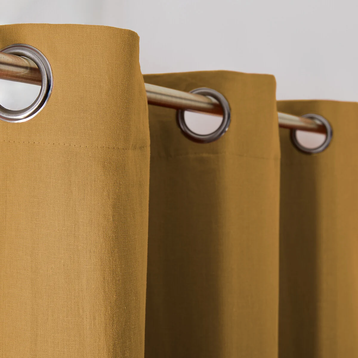 Onega Washed Linen Single Lined Blackout Curtain with Eyelets – image 6