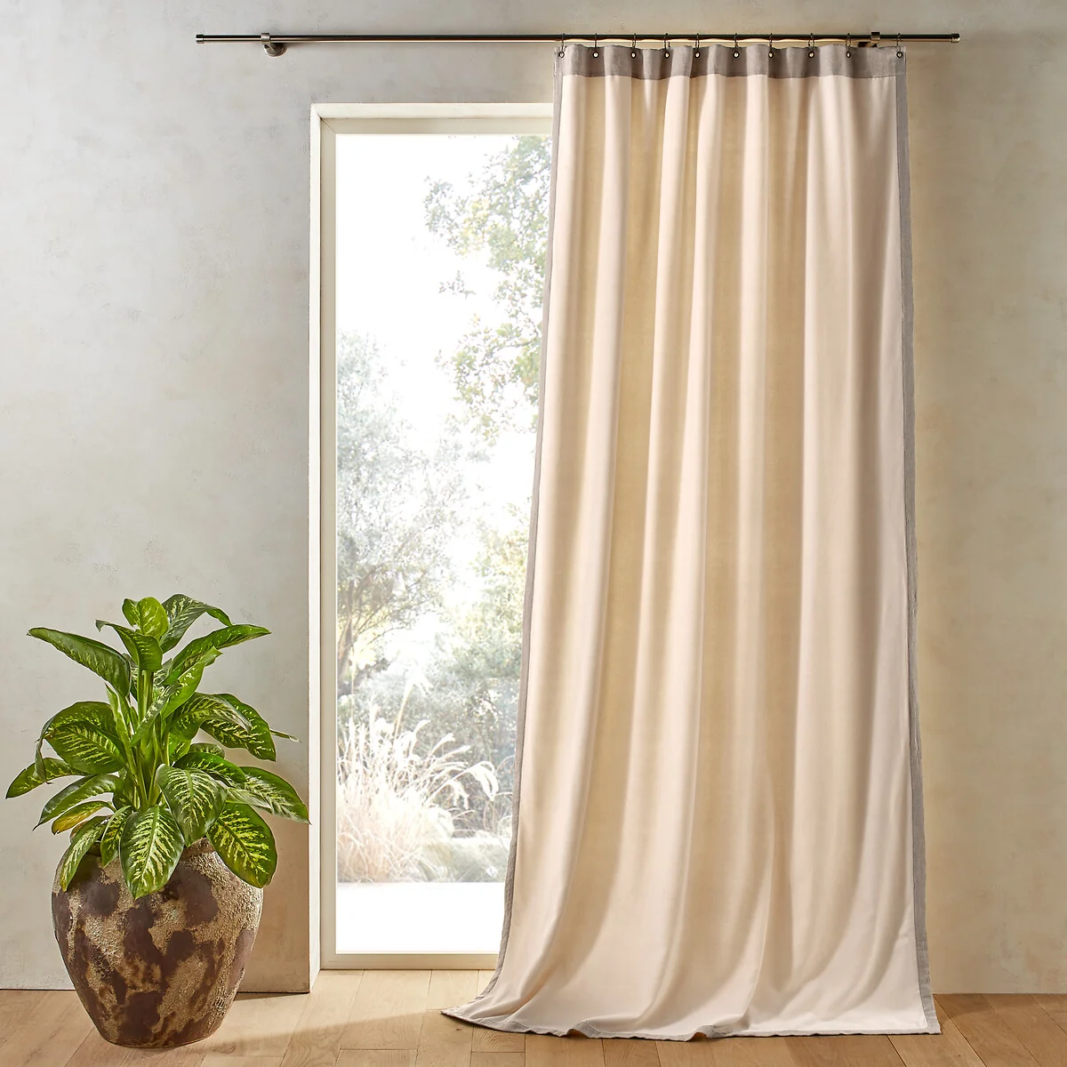 Venita Cotton Velvet and Linen Curtain – image 1