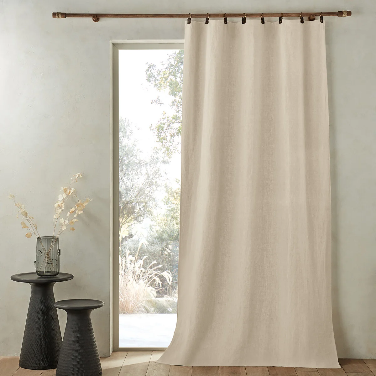 Private Lined 100% Washed Linen Curtain – image 1