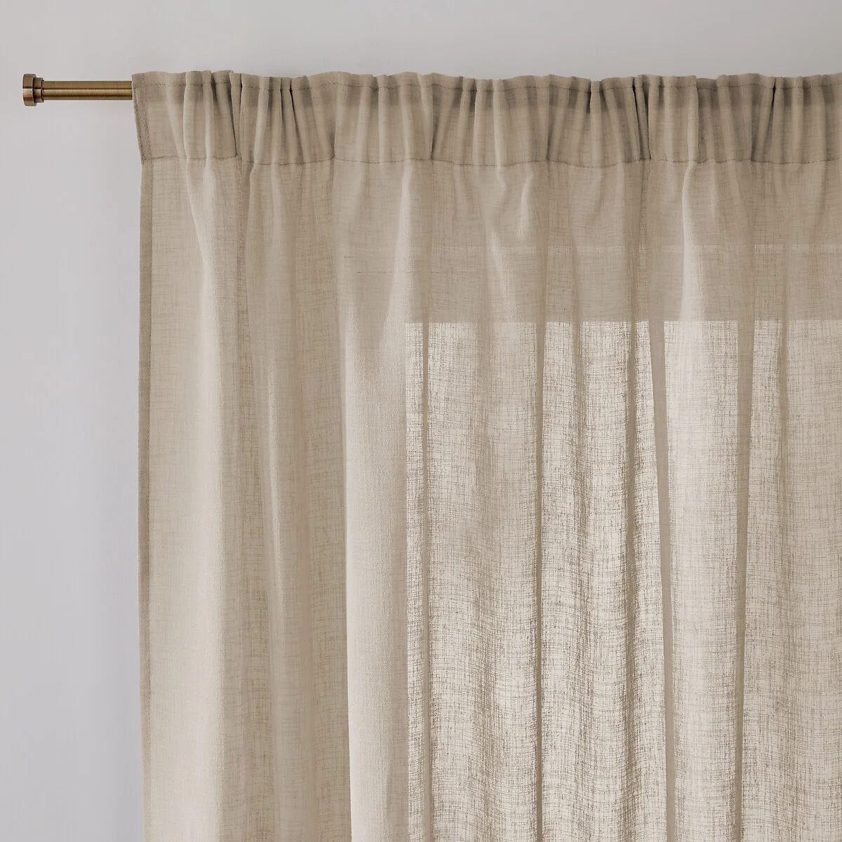 Nyong Gathered Braid Linen Effect Sheer Curtain – image 2