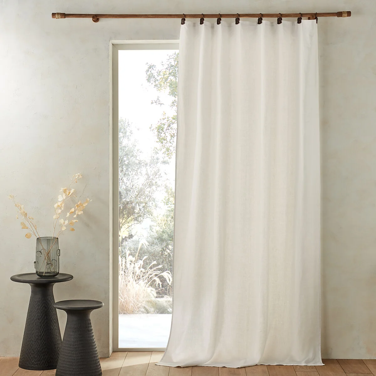 Private Lined 100% Washed Linen Curtain – image 1