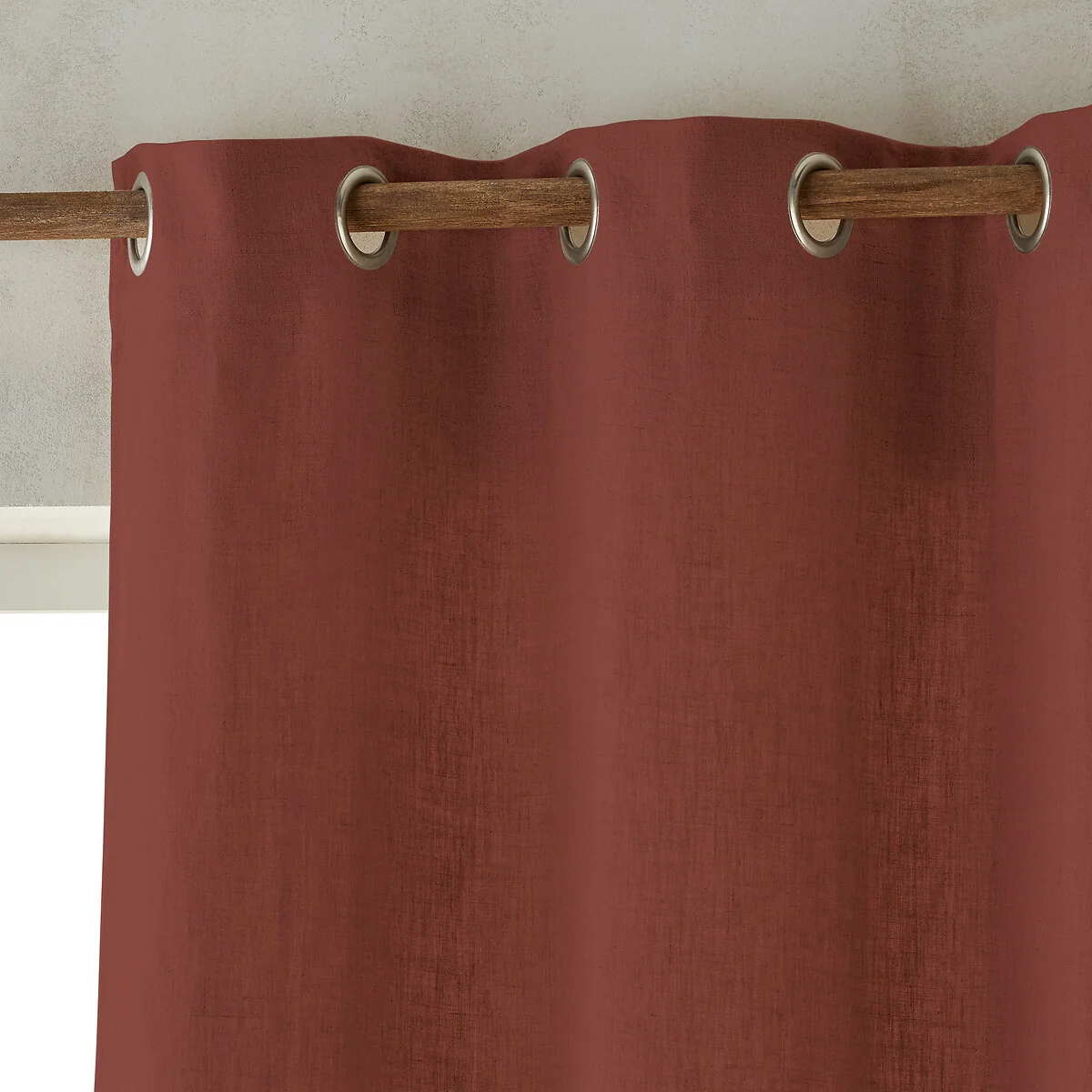 Private Single Lined Pre-Washed Linen Curtain with Eyelets – image 2