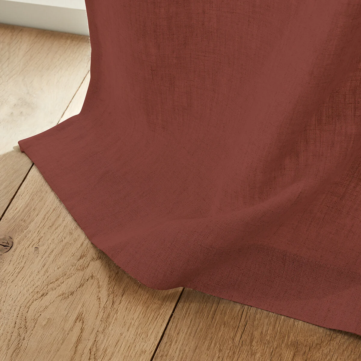 Private Single Lined Pre-Washed Linen Curtain with Eyelets – image 3