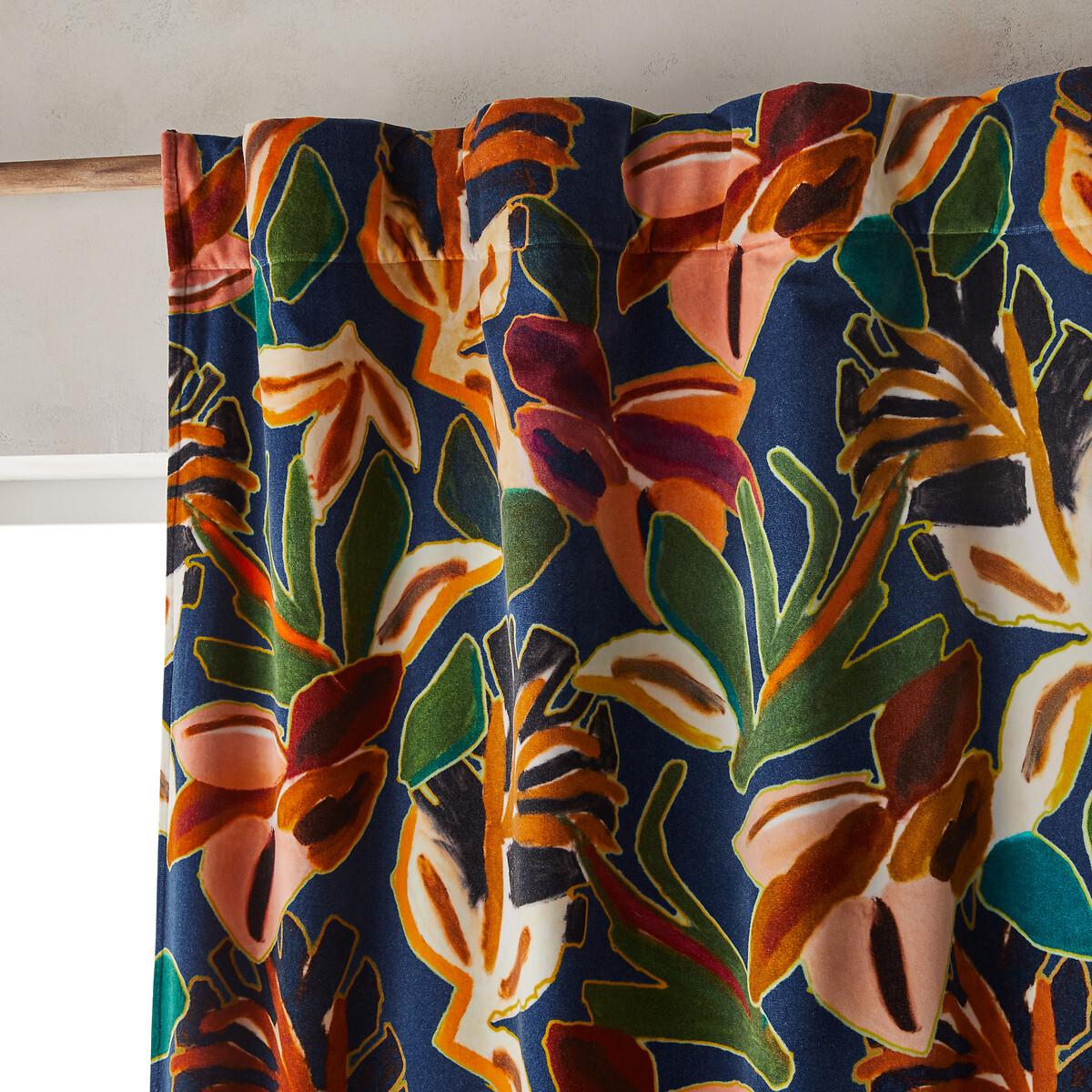 Pampa Floral 100% Cotton Velvet Curtain – image 2