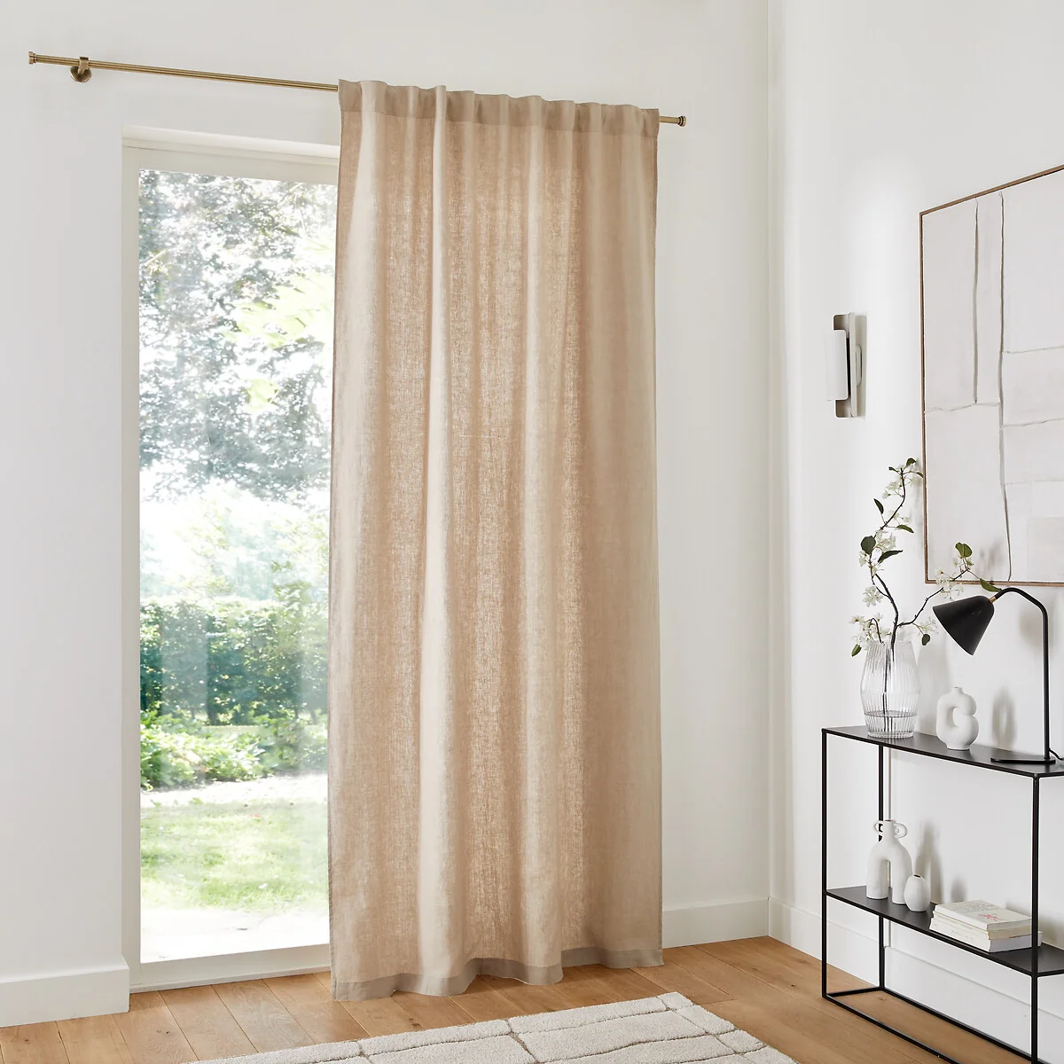 Elba Linen Curtain with Gathered Braid Finish – image 3
