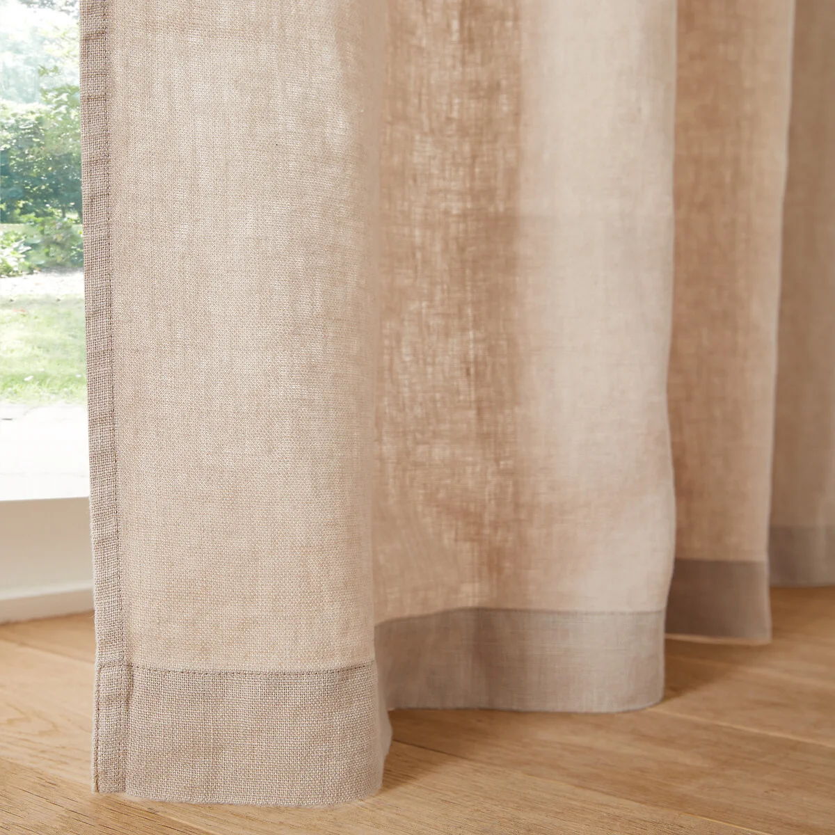 Elba Linen Curtain with Gathered Braid Finish – image 4