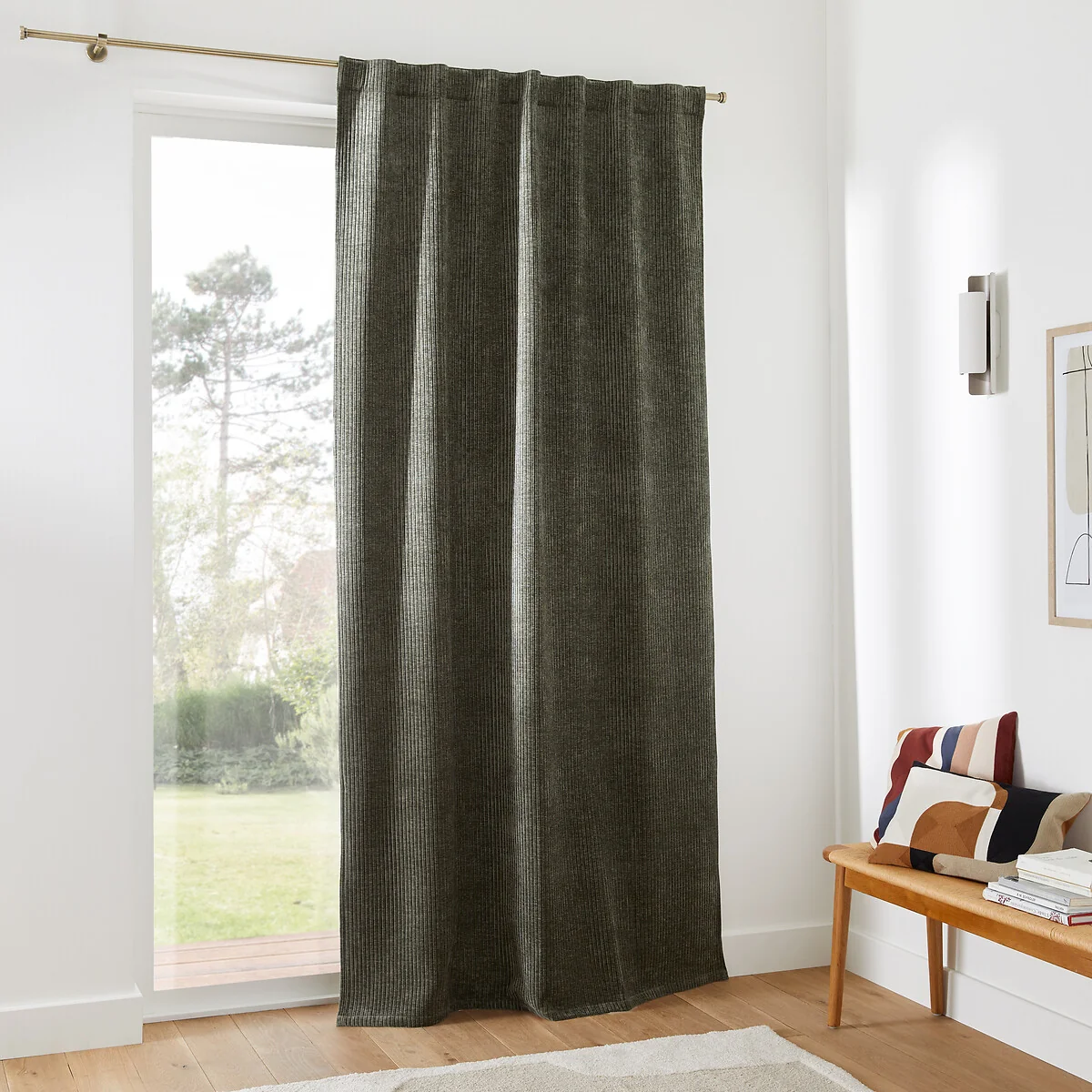 Carly Corduroy Curtain with Concealed Tab Top – image 1