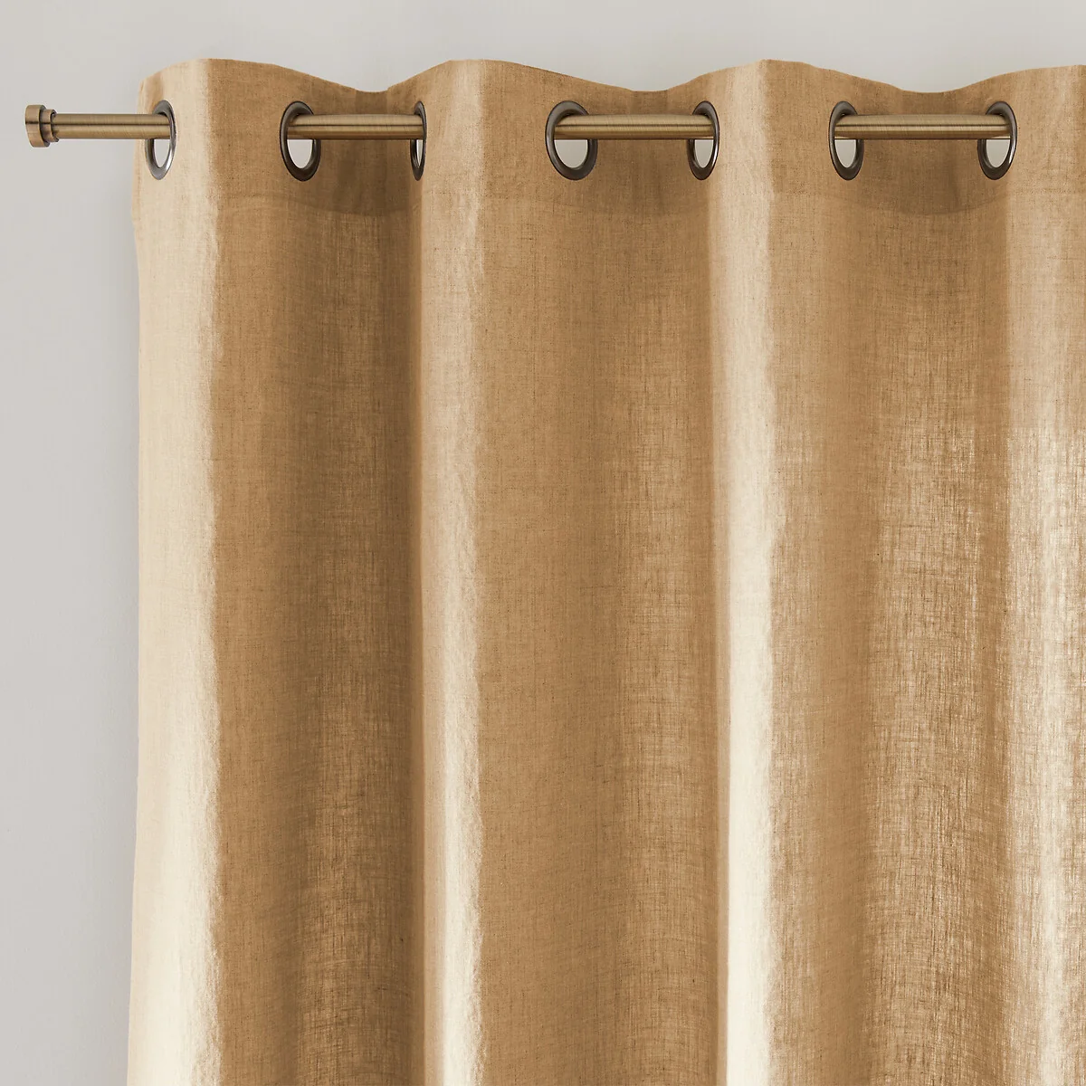Onega Washed Linen Single Curtain with Eyelets – image 2