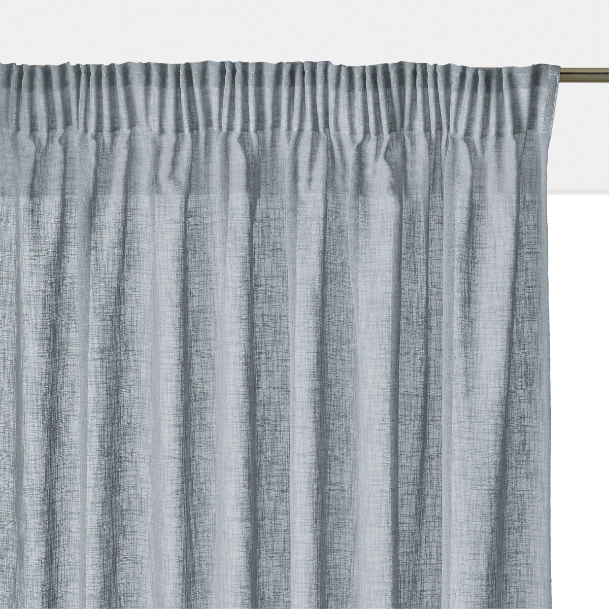 Nyong Linen-Effect Radiator Curtain with Gathered Braid – image 1