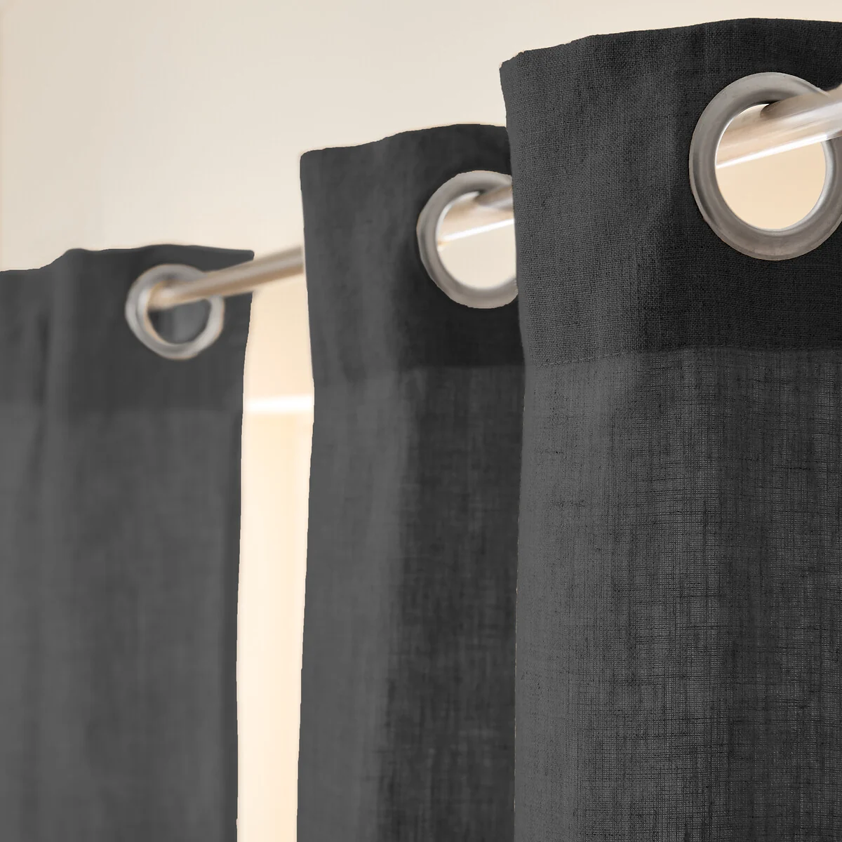 Private Lined Pre-Washed Linen Curtain with Eyelets – image 3