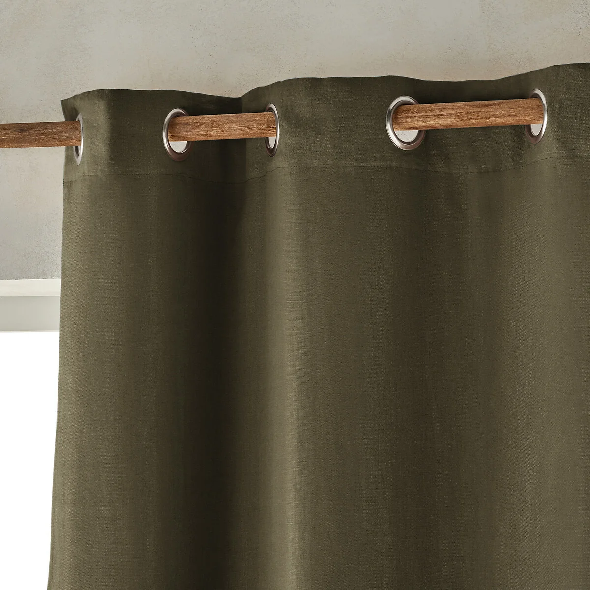 Private Single Lined Blackout Curtain in Washed Linen with Eyelets – image 2