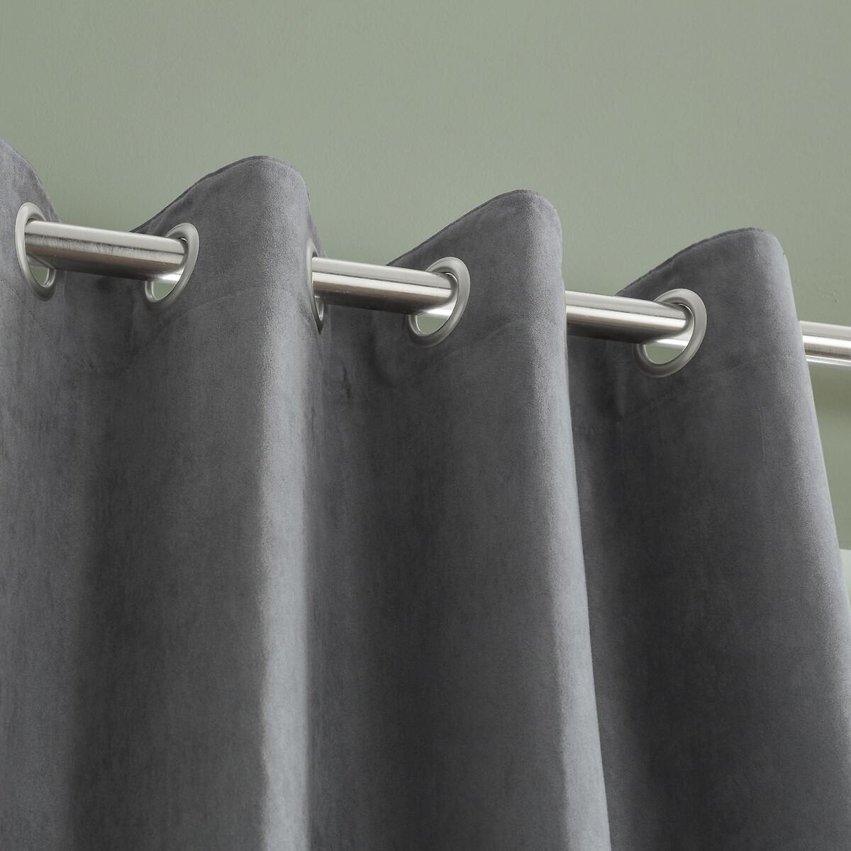 Faux Suede Eyelet Curtains – image 2