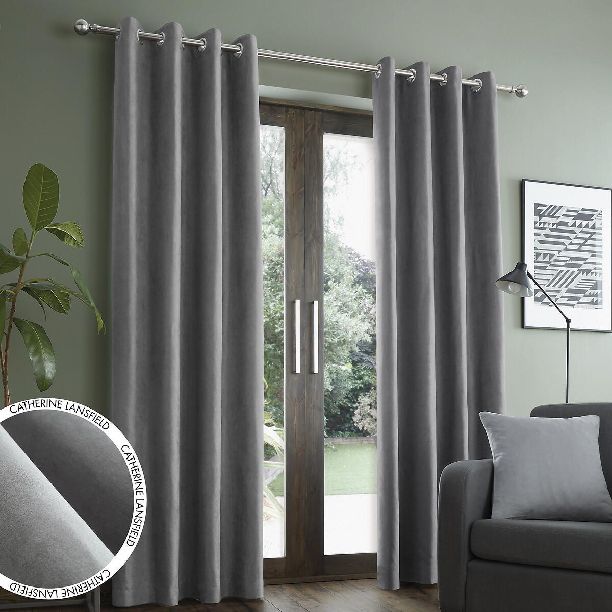 Faux Suede Eyelet Curtains – image 4