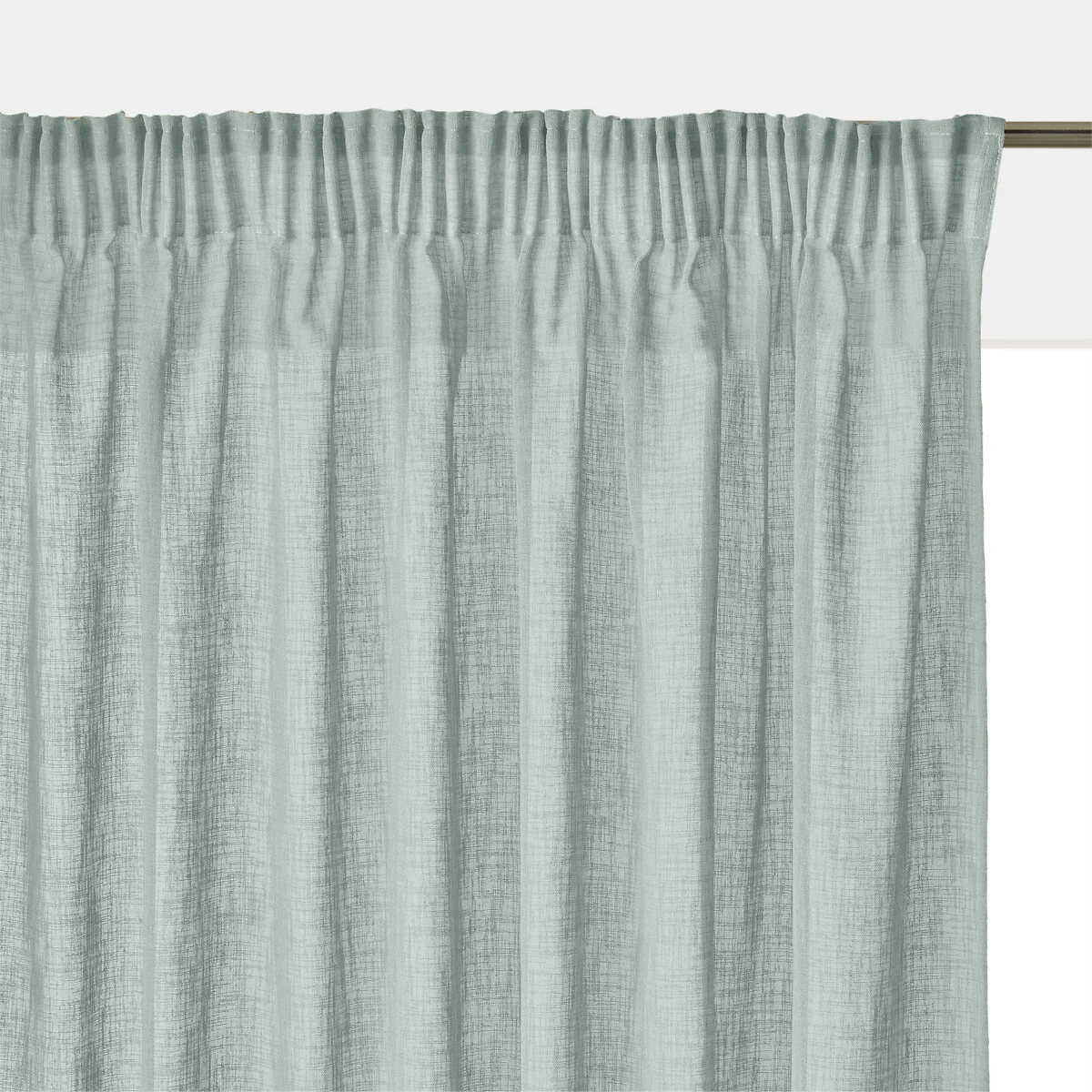 Nyong Linen-Effect Radiator Curtain with Gathered Braid – image 1