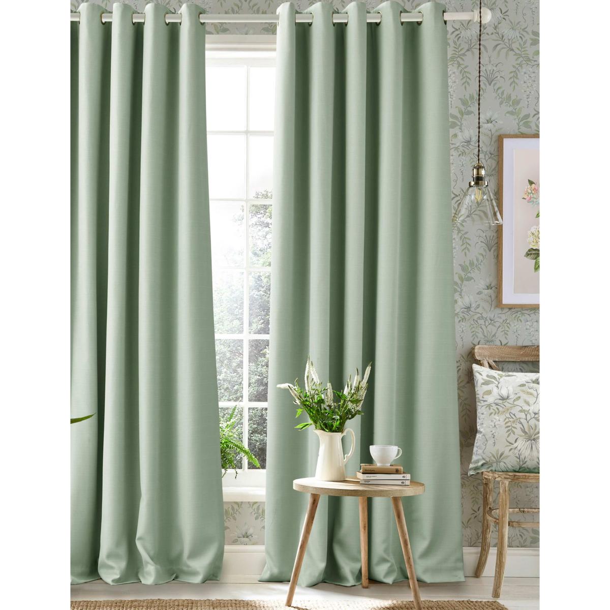 Laura Ashley Stephanie Eyelet Blackout Curtains Natural – image 2