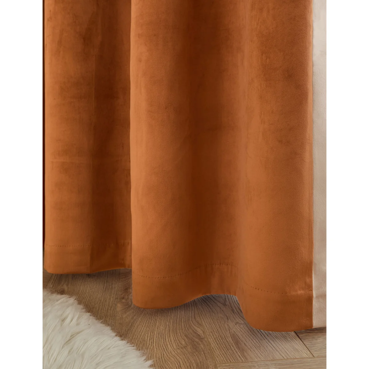 MADE Audley Velour Eyelet Curtains Dark Blue – image 4