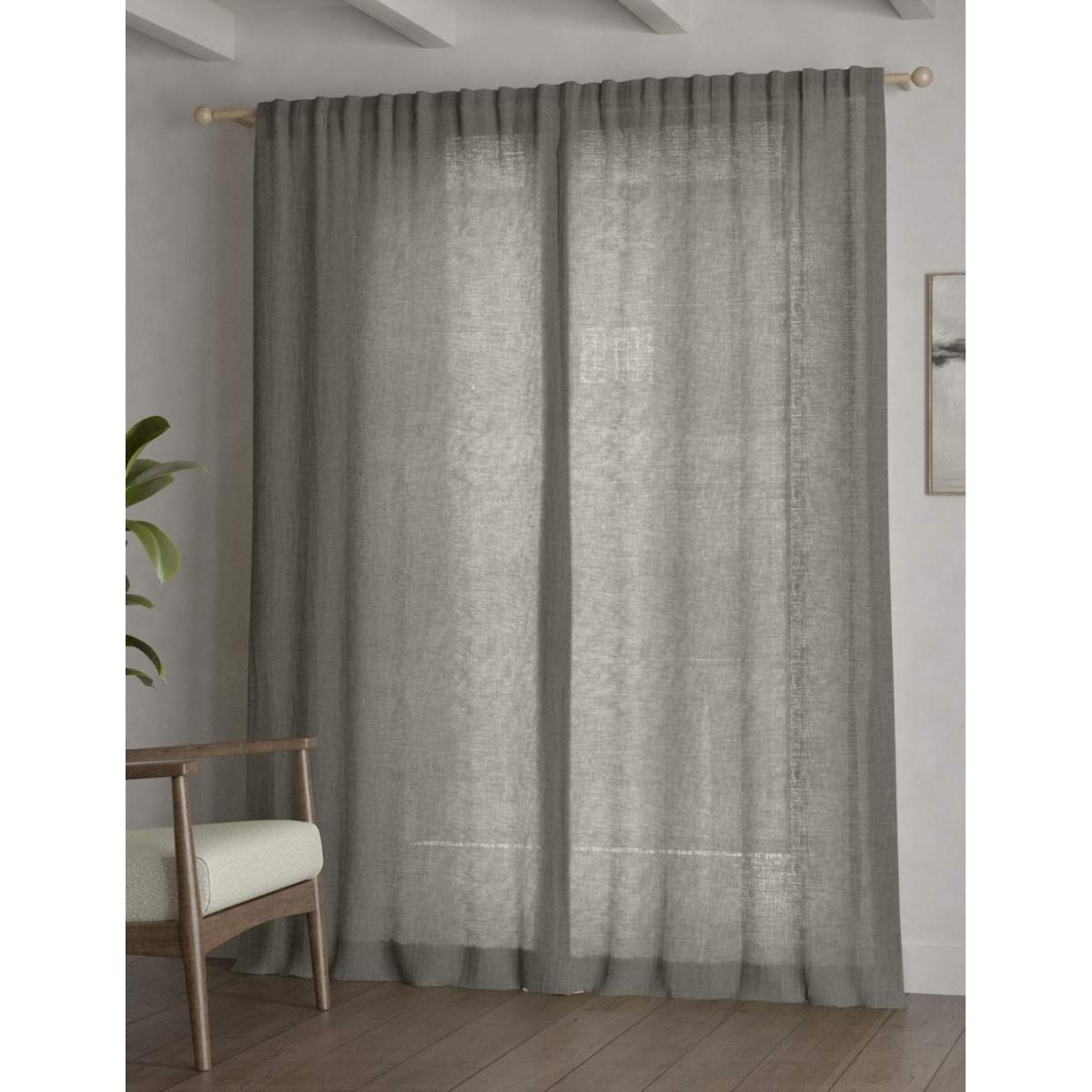 M&S Collection Cotton Rich Sheer Curtains - EL90 - Ecru, Ecru – image 5