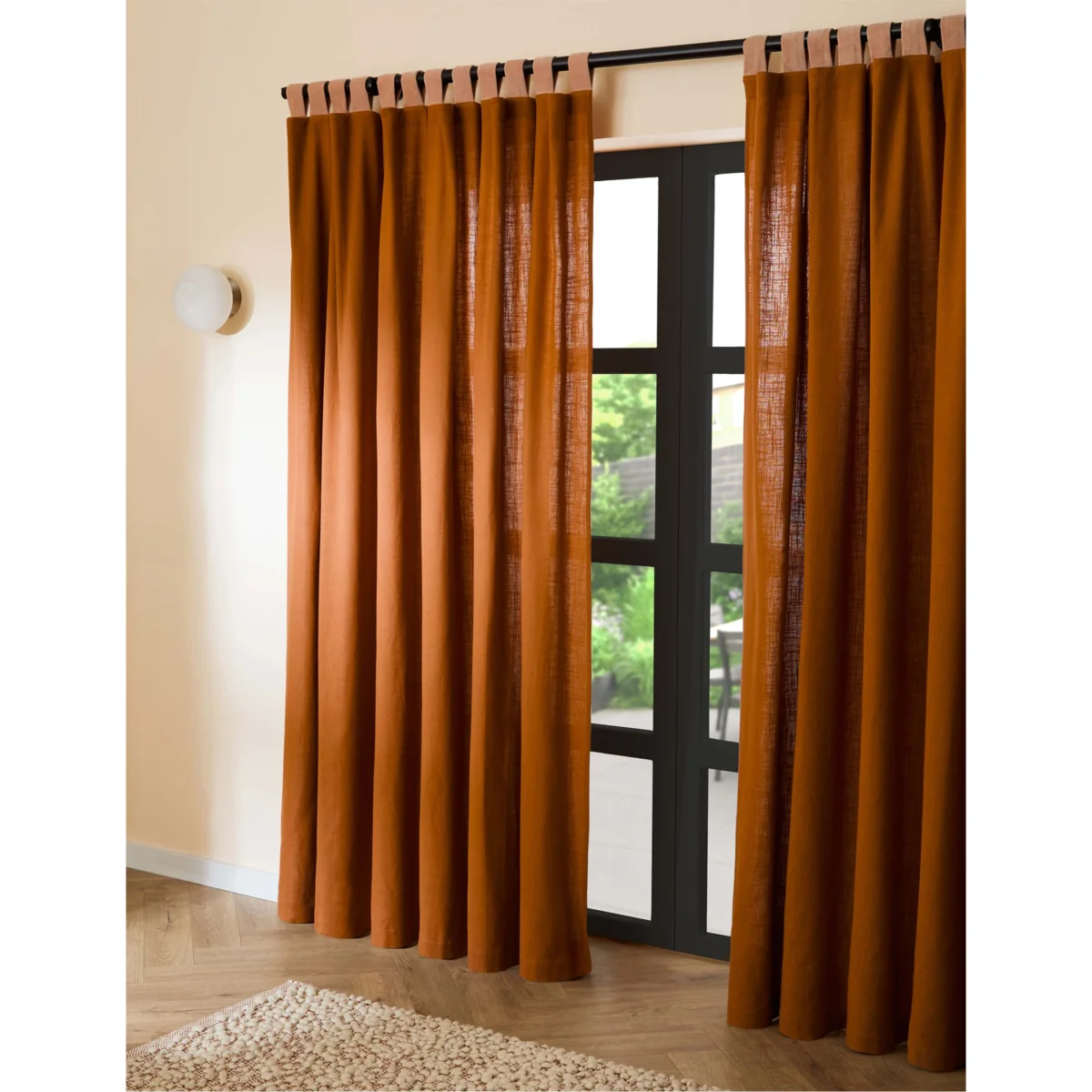 MADE Pure Cotton Hadlo Curtains With Velvet Loops Natural – image 2