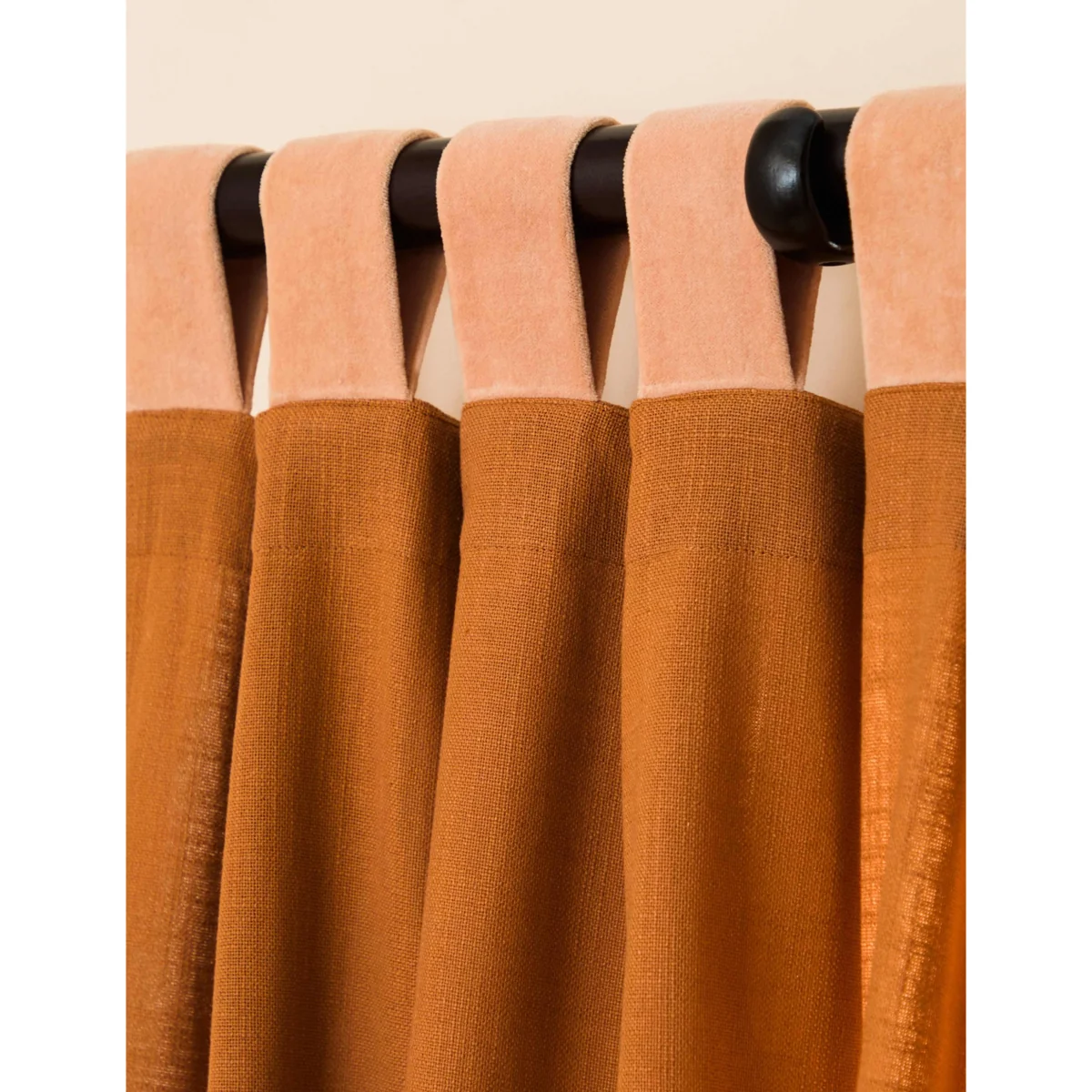 MADE Pure Cotton Hadlo Curtains With Velvet Loops Natural – image 3