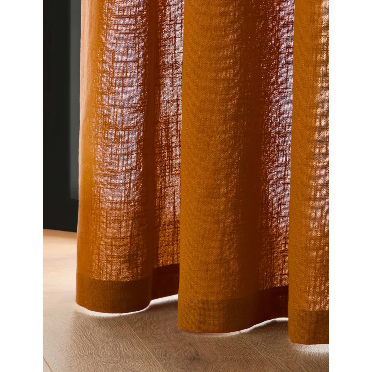 MADE Pure Cotton Hadlo Curtains With Velvet Loops Natural – image 4