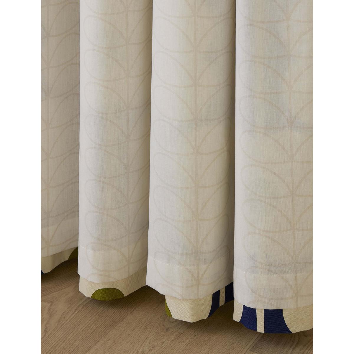Orla Kiely Abacus Flower Pure Cotton Eyelet Curtains Navy Mix – image 3