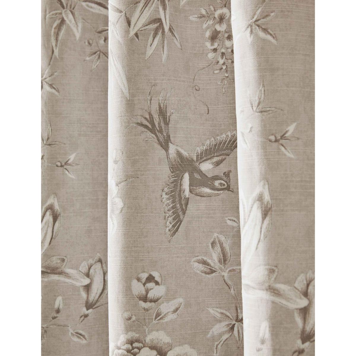 Laura Ashley Rowsham Garden Pure Cotton Pencil Pleat Blackout Curtains Natural – image 4