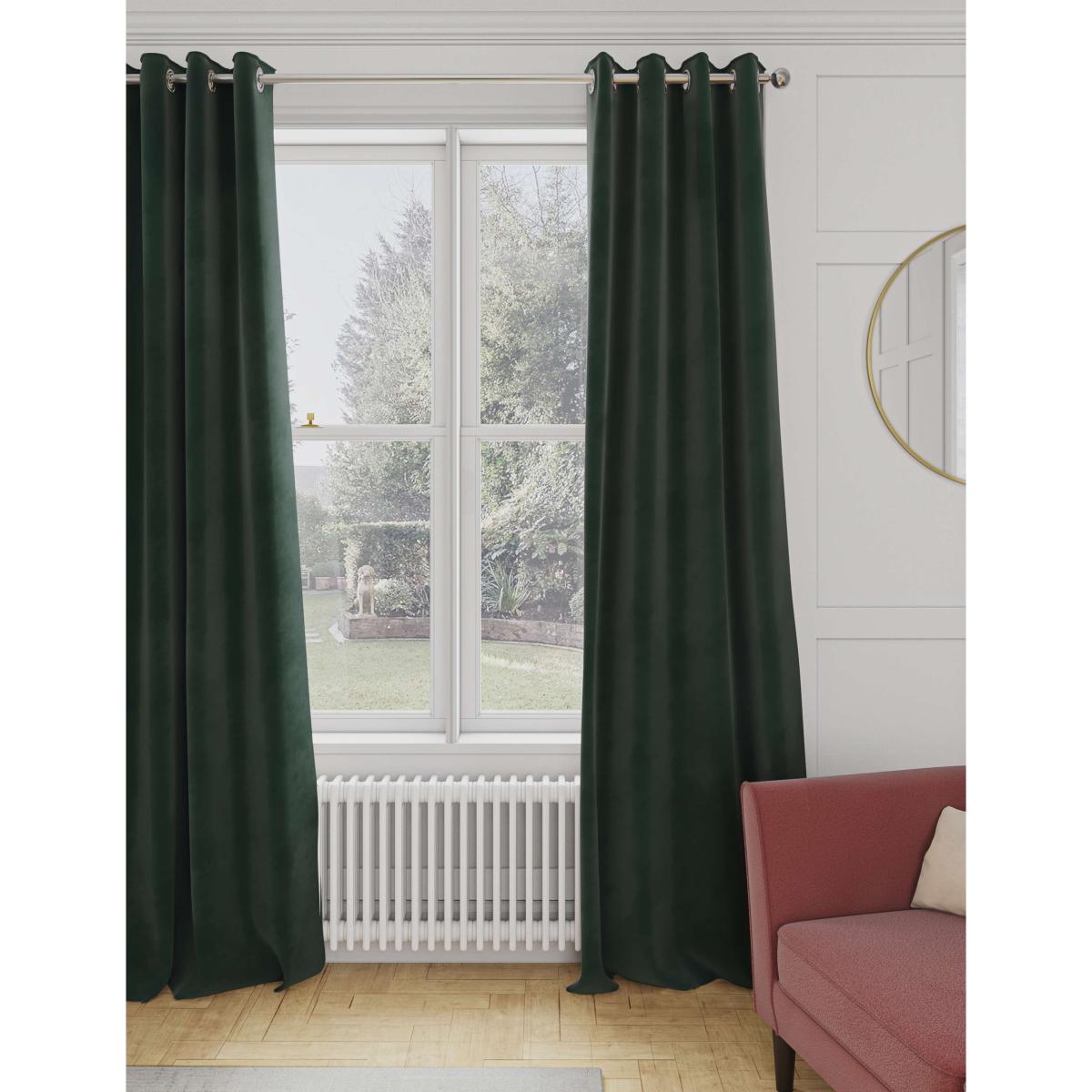 M&S Velvet Eyelet Curtains Bronze – image 4