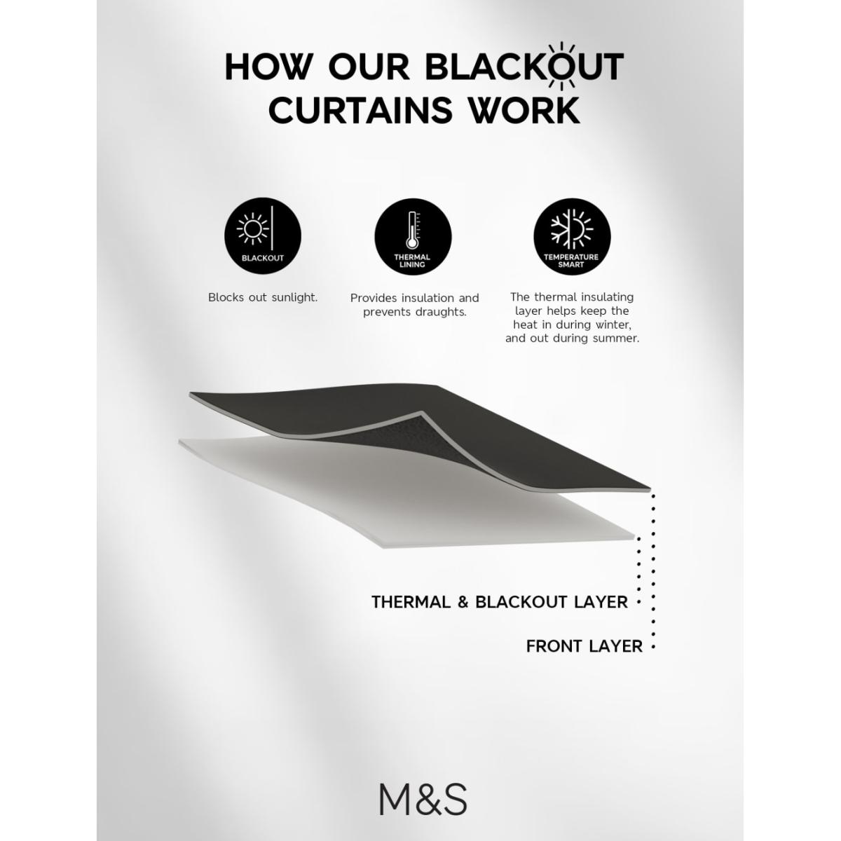 M&S Collection Velvet Eyelet Thermal Curtains - WDR54 - Dark Purple, Bronze,Light Green,Green,Champagne,Soft Pink,Forest Green,Mauve,Terracotta,Mid Blue,Neutral,Mid Grey,Dark Purple – image 6