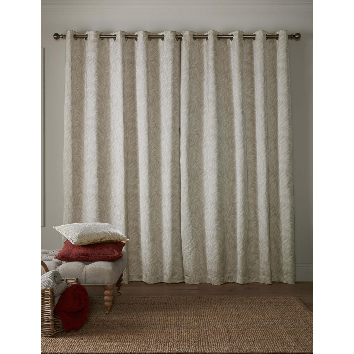 Laura Ashley Coulderton Eyelet Curtains Natural – image 2