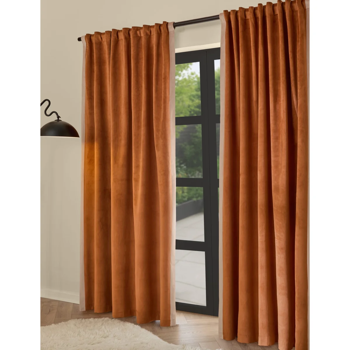 MADE Audley Velour Eyelet Curtains Light Pink – image 2