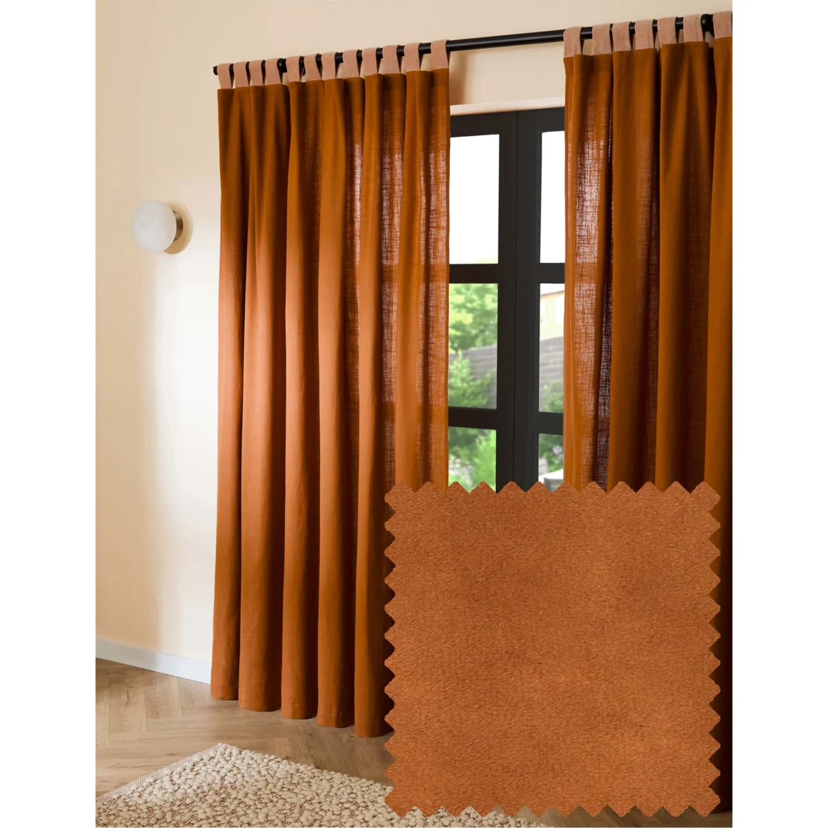 MADE Audley Velour Eyelet Curtains Light Pink – image 6