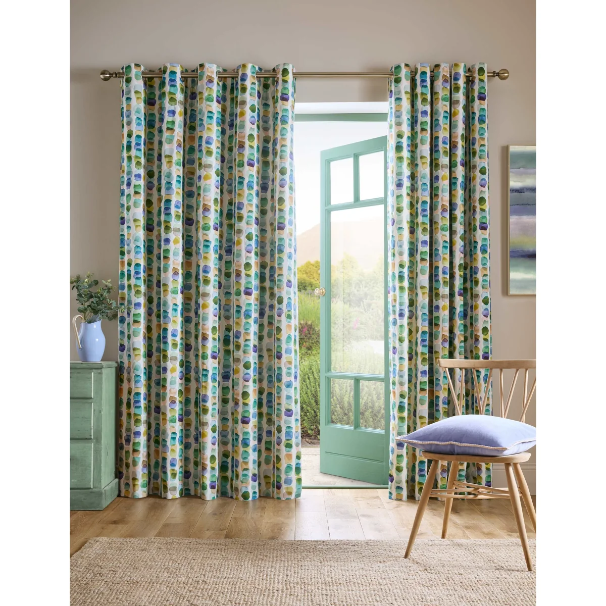 Bluebellgrey Tobermory Cotton Rich Eyelet Curtains Multi – image 5