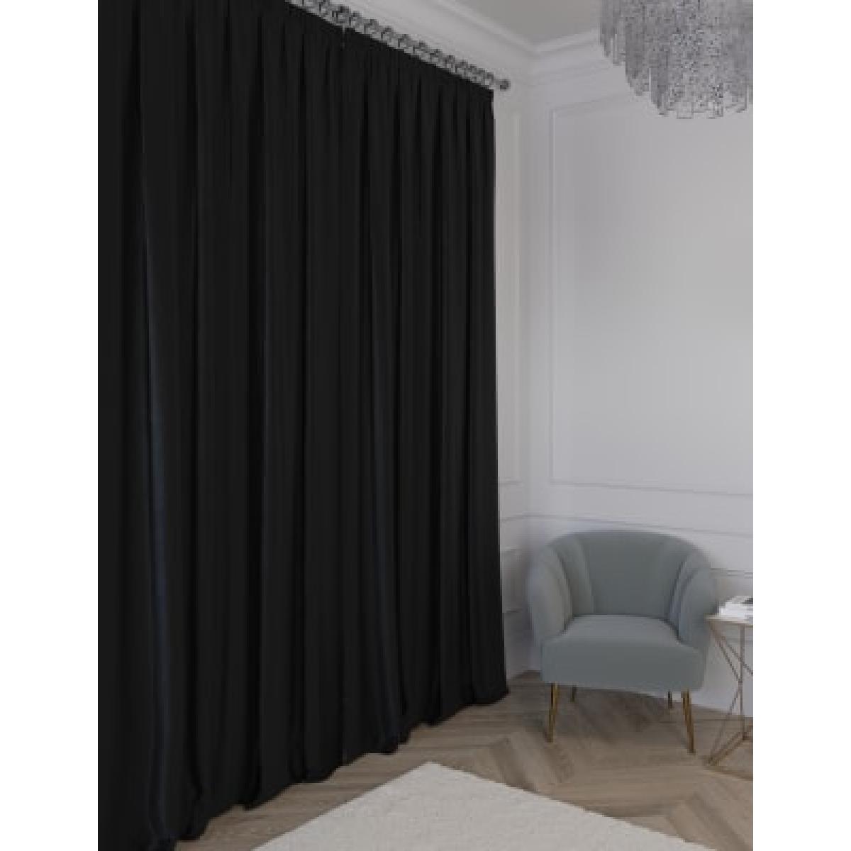 M&S  Faux Silk Pencil Pleat Blackout Curtains - NAR90 - Slate, Slate,Natural,Duck Egg,Dark Charcoal,Navy,Soft Pink,Silver,Mid Grey – image 5