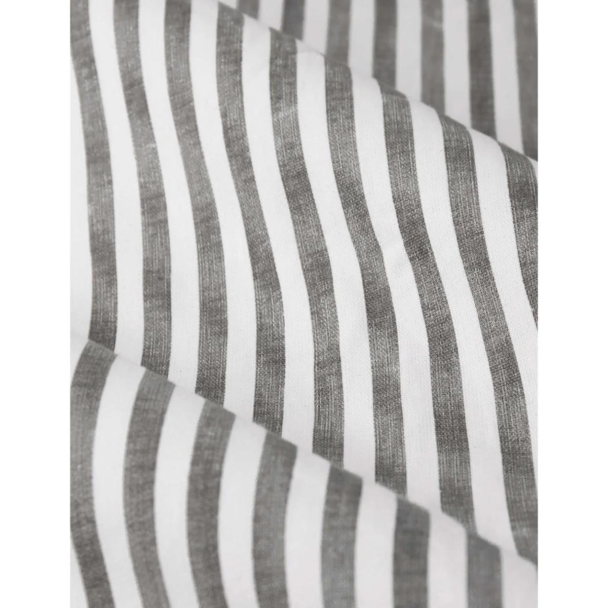 YARD Hebden Pure Cotton Striped Eyelet Curtains Grey Mix – image 4