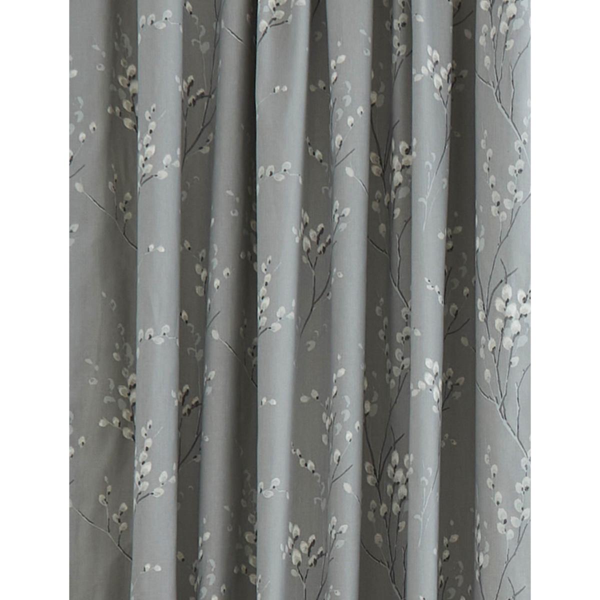 Laura Ashley Pussy Willow Pure Cotton Pencil Pleat Curtains Green Mix – image 3