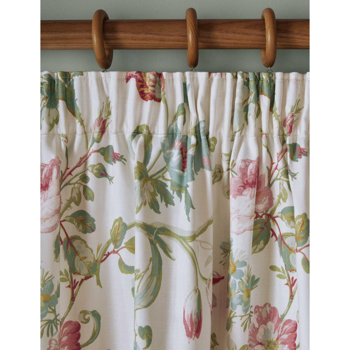 Laura Ashley Rosalind Cotton Rich Pencil Pleat Curtains Red Mix – image 4