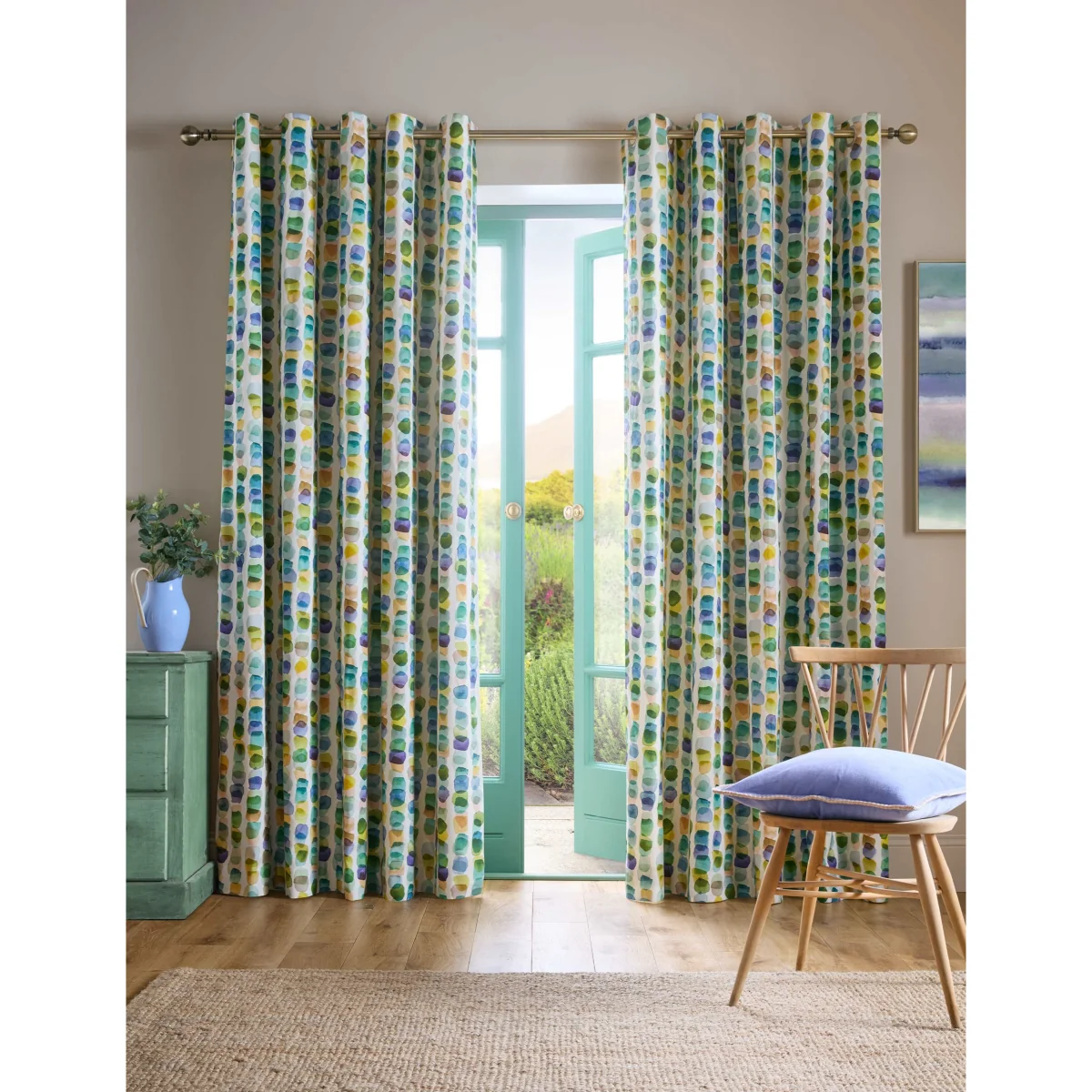 Bluebellgrey Tobermory Cotton Rich Eyelet Curtains Multi – image 2