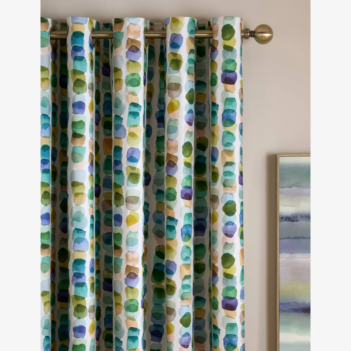 Bluebellgrey Tobermory Cotton Rich Eyelet Curtains Multi – image 1