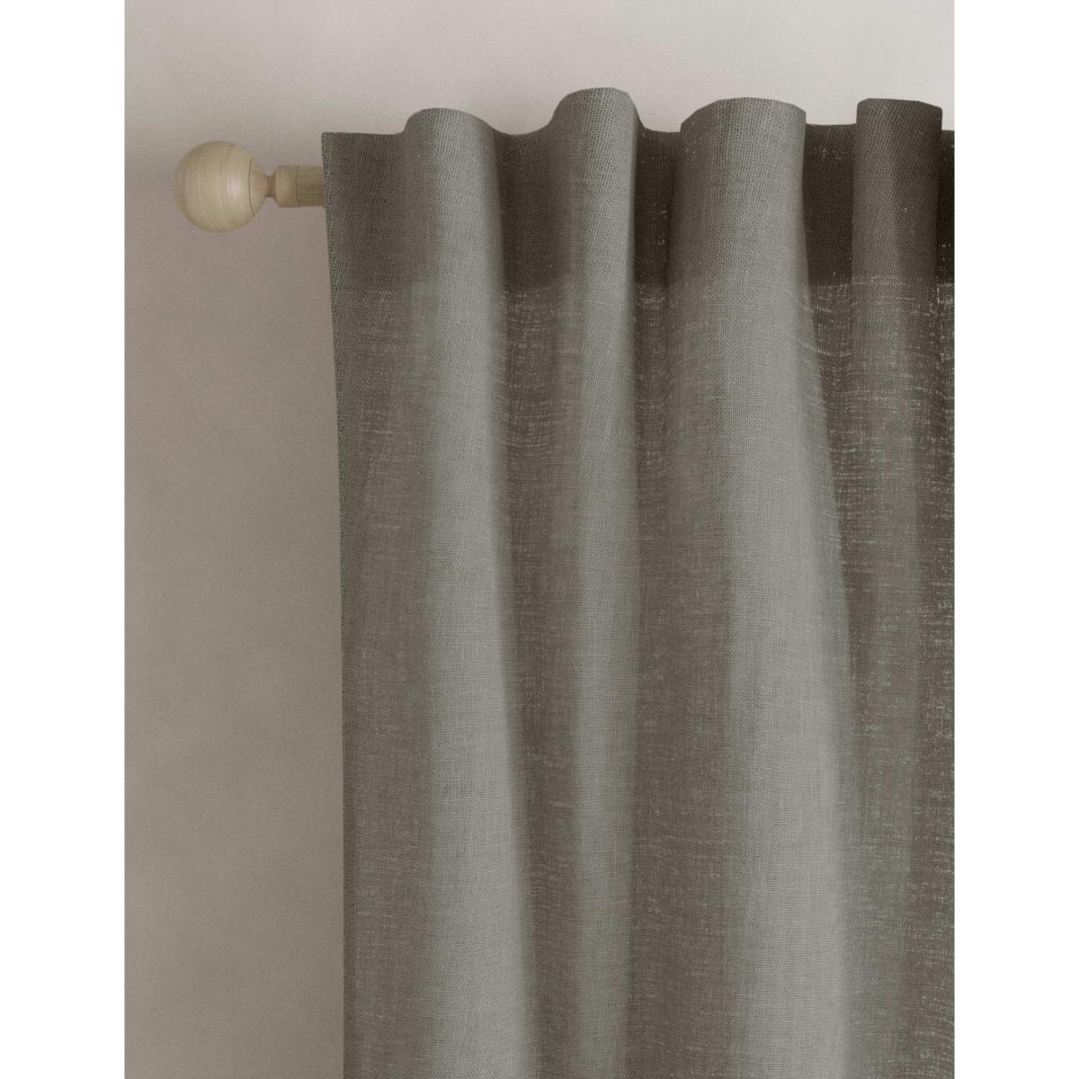 M&S Sheer Cotton Linen Blend Curtains Khaki – image 2